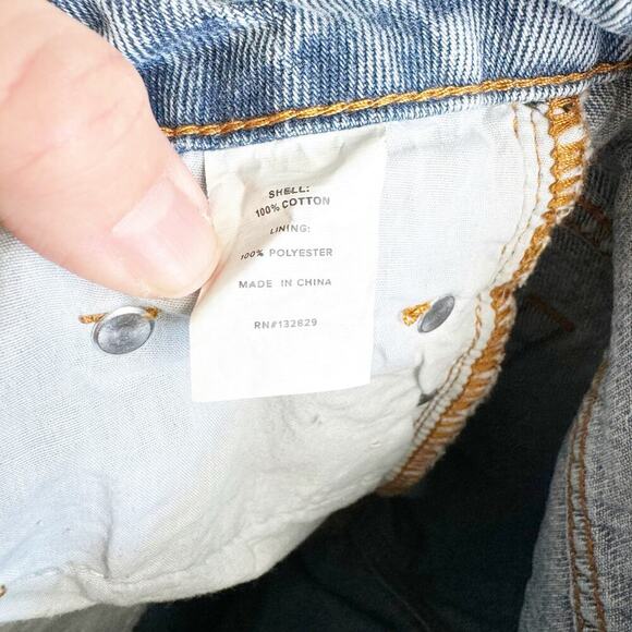 Superdown REVOLVE Marilyn Light Blue Wash Denim Jean Raw Hem Button Fly Size 25 - Picture 12 of 13